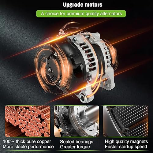 Miniatura 4 de SCITOO Alternador 11402 apto para Toyota Camry 2012-2015 para Toyota Rav4 2009-2012 104210-2270 210-0722