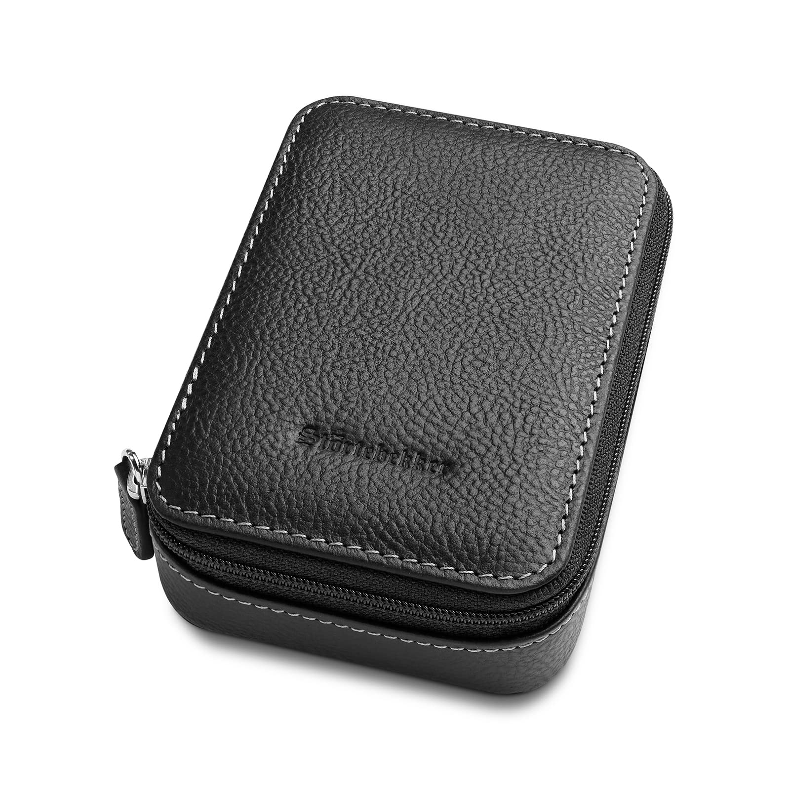 Störtebekker® Premium Etui pour Rasoir de sûreté - étui pour Rasoir de Haute qualité en Cuir véritable - Produit et emballé de manière Durable - Convient à Tous Les rasoirs - idée de Cadeau (Noir)