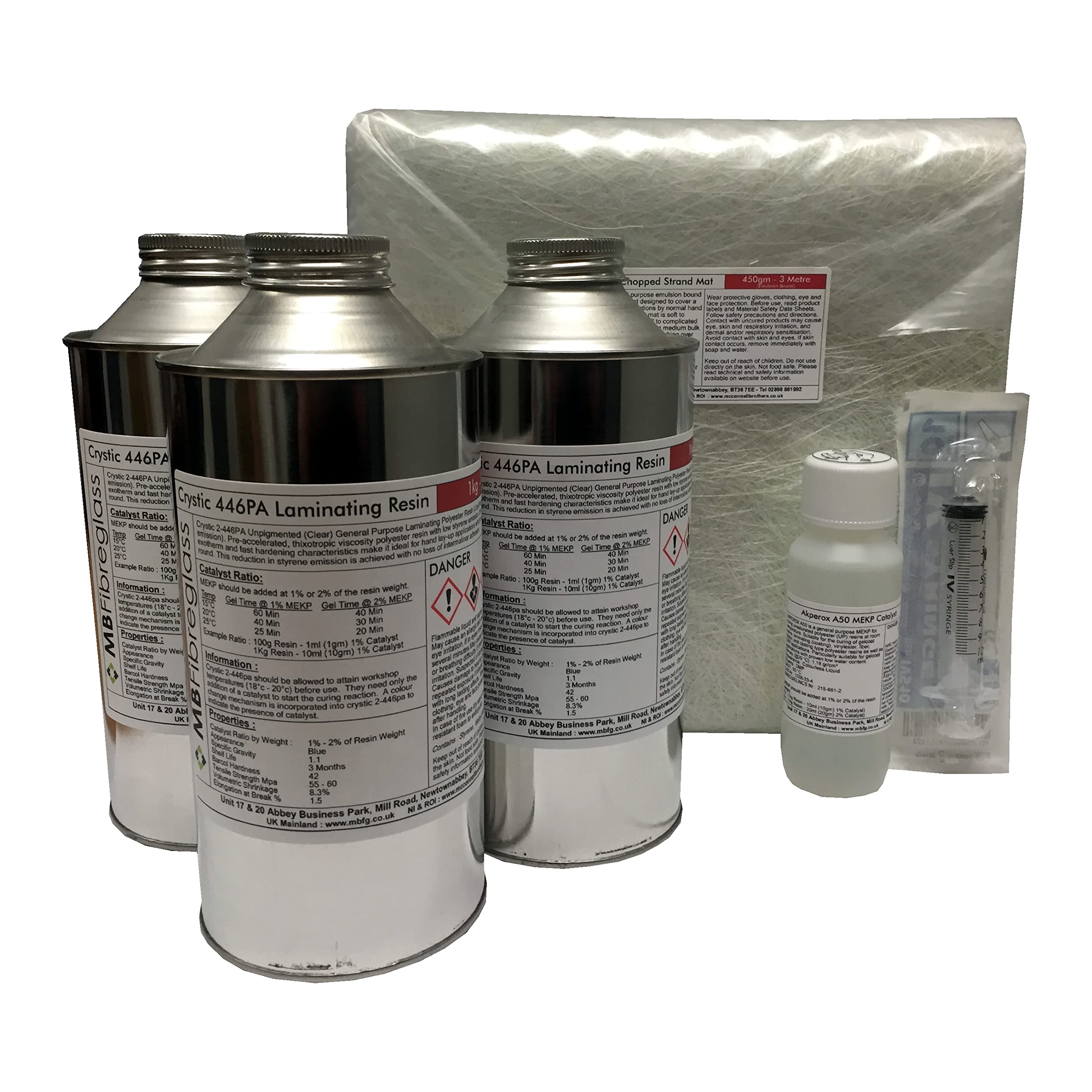 Polycraft ( Mb Fibreglass ) Original Polycraft 3Kg Fibreglass Repair Kit. Includes Resin & Mat…