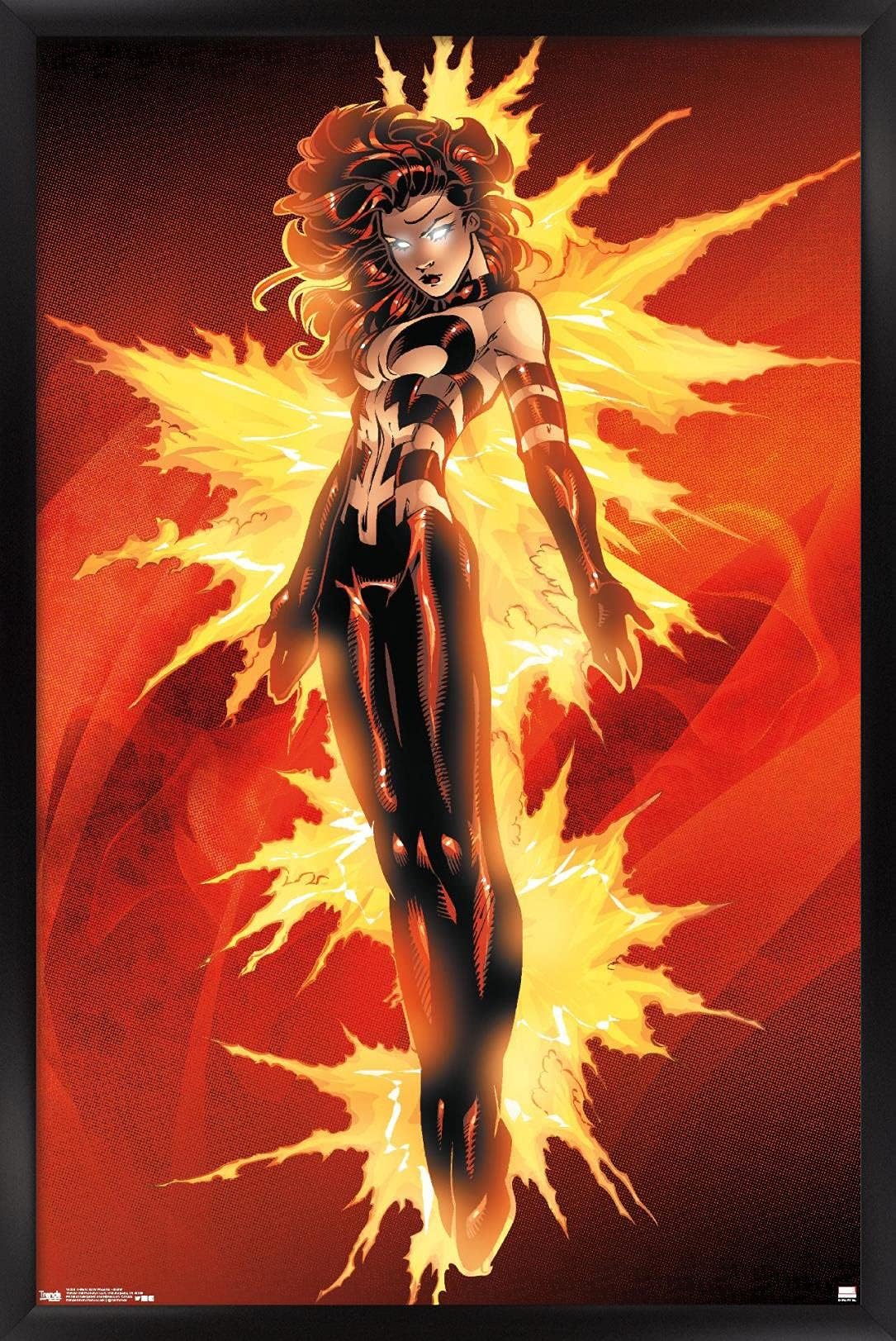 Marvel Comics The X-Men: Dark Phoenix - Team Wall Poster, 22.4L x 14.7W, Black Framed Version