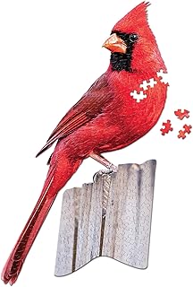Madd Capp I Am Cardinal 300-Piece Bird-Shaped Jigsaw Puzzle