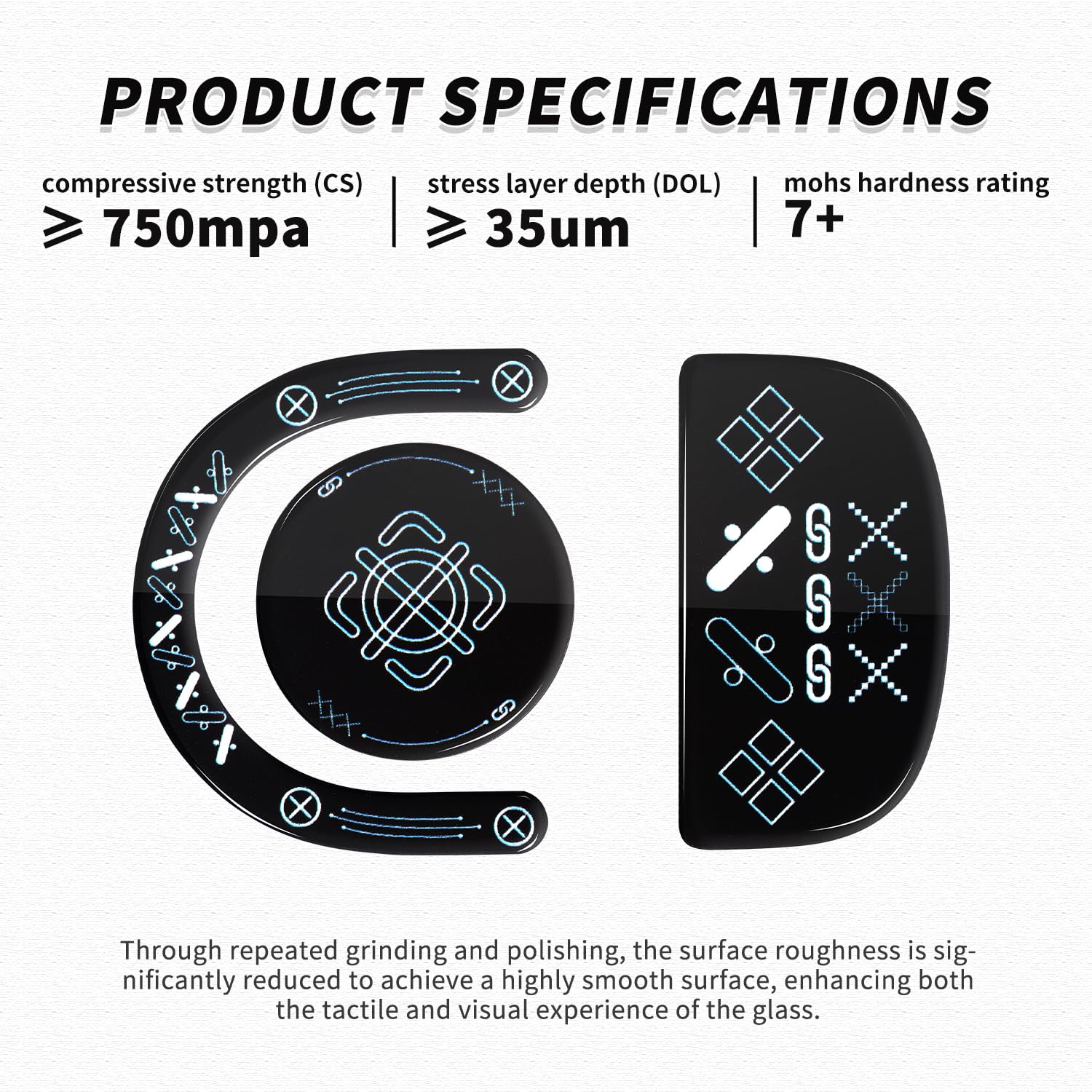 immoenuc Glas-Maus-Skates für Logitech G PRO X Superlight 2 Mauspads, glatt, langlebig, Game-Maus-Zubehör (Erdmuster)