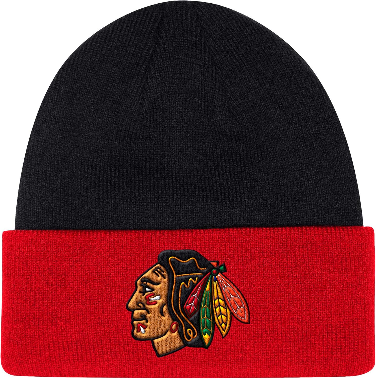 adidas Chicago Blackhawks Sport Cuffed Knit Hat Unisex Adult