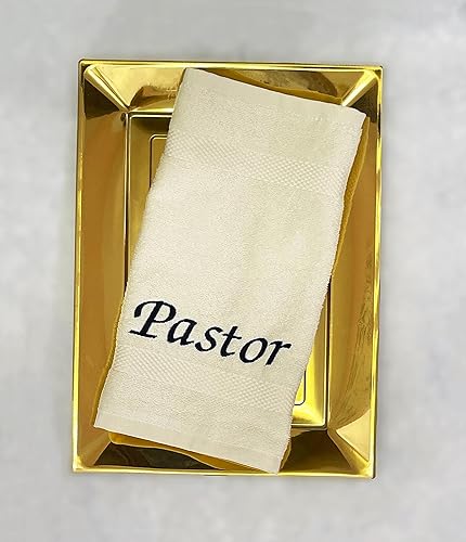 Miniatura 3 de Liberty21 Pastor bordado, toalla del clero. 13 x 13 pulgadas. Regalos de agradecimiento para pastores para hombres y mujeres. Fe cristiana. Regalos