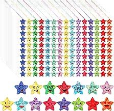 JANYUN Sterne Sticker, 6750 Stück Sterne Aufkleber für Kinder Glitzer Smiley Sticker Kleine Sterne Smiley Aufkleber Belohnungssticker für Schule Lehrer Schüler