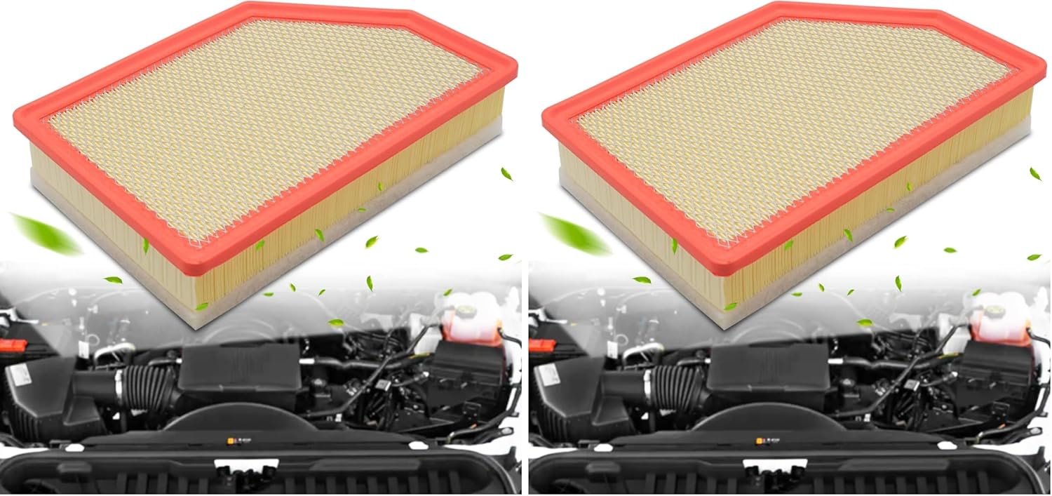 A3248C 84554703 Engine Air Filter for 2020 2021 2022 2023 Chevy Silverado GMC Sierra 2500 HD 3500 HD 6.6L (Diesel Engine ONLY) (Pack of 2)