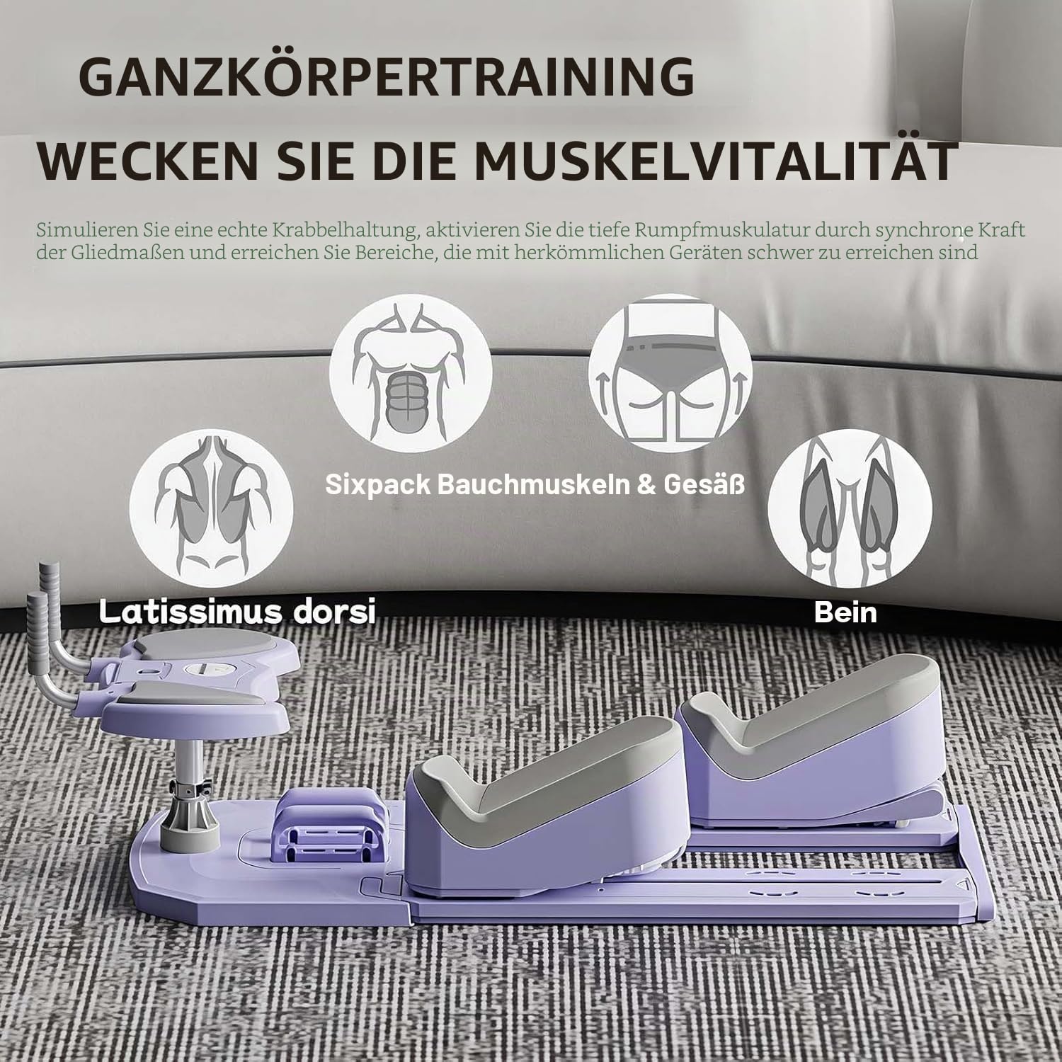 fitnessgeräte für zuhause,Reformer Pilates Maschine,6 in 1 Spine Trainer Waist Trainer Digital Timer Home Fitness Equipment taillentrainer Damen sportgerät(Pink,120 * 38 * 38)