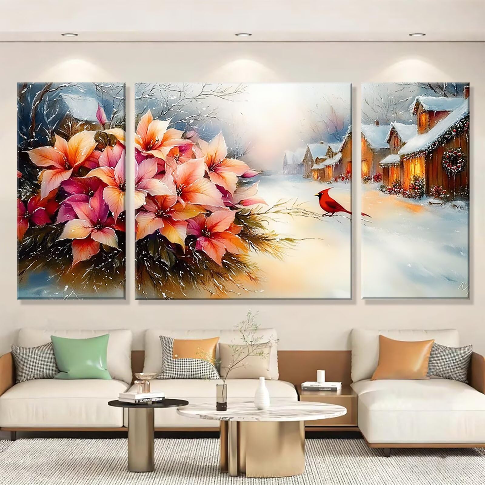 3 Pezzi Dipingere con i Numeri adulti, Paint by Numbers Cabina Fiore, Kit Lavoretti Creativi, Kit di Pittura Acrilica Fai-da-Te, con 3- Pennello, Decorazioni Casa 70x140cm (Senza Cornice) y1s-637