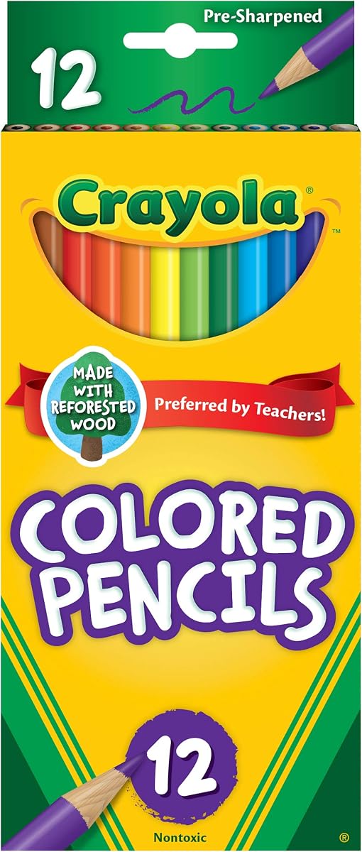 Lápices de colores, colores surtidos, preafilados, coloración para adultos, 12 unidades, regalo