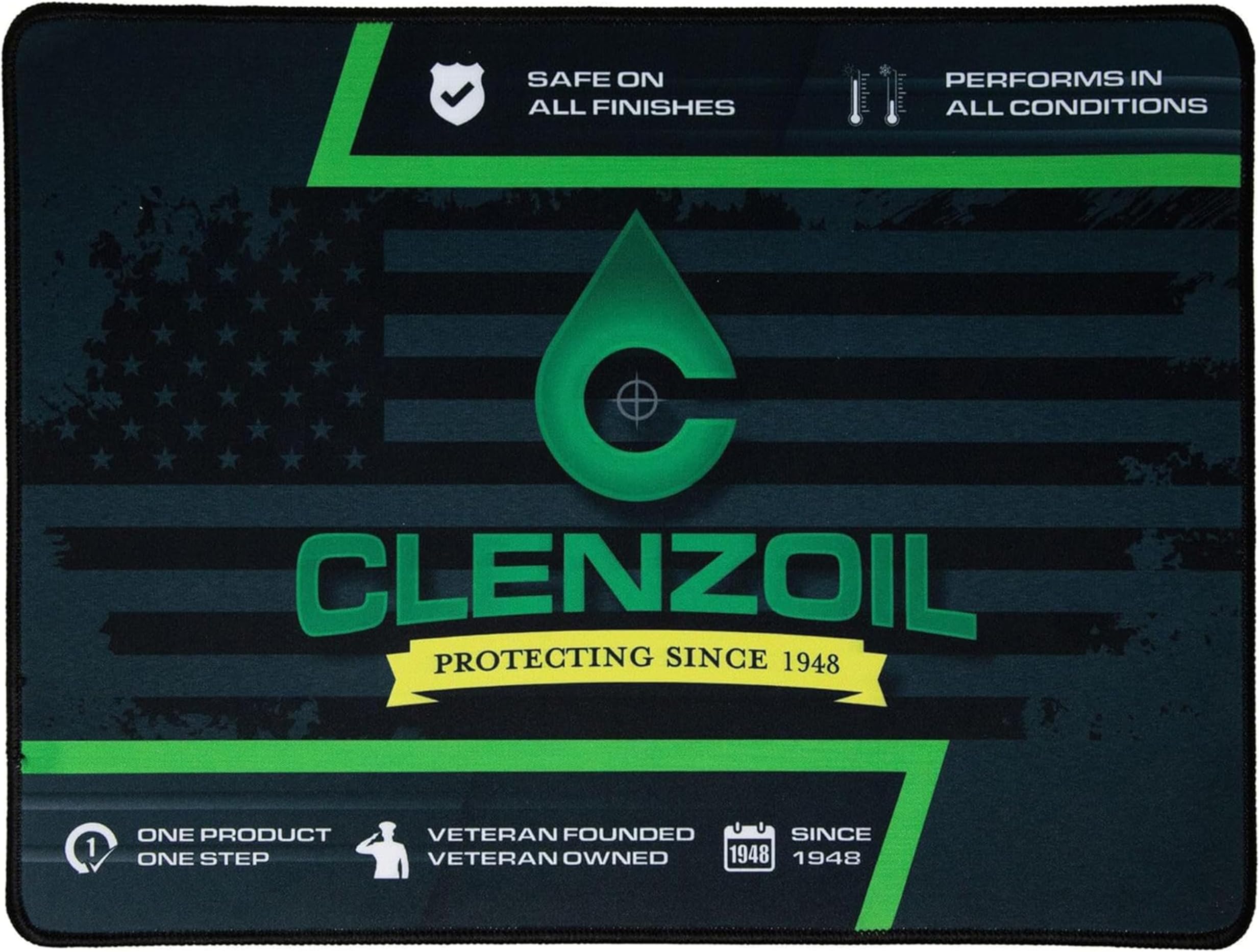 Gun Cleaning Mat | Premium Thickness Waterproof Material | Non-Slip Rubber Backer | Anti-Fray Edges | Pistol, Shotgun, Rifle Sizes
