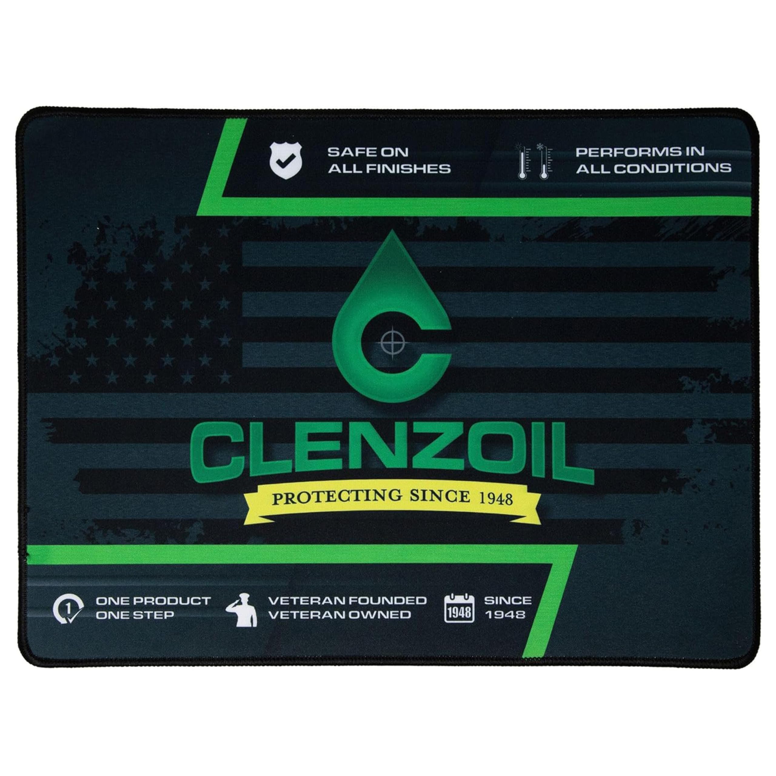 Gun Cleaning Mat | Premium Thickness Waterproof Material | Non-Slip Rubber Backer | Anti-Fray Edges | Pistol, Shotgun, Rifle Sizes