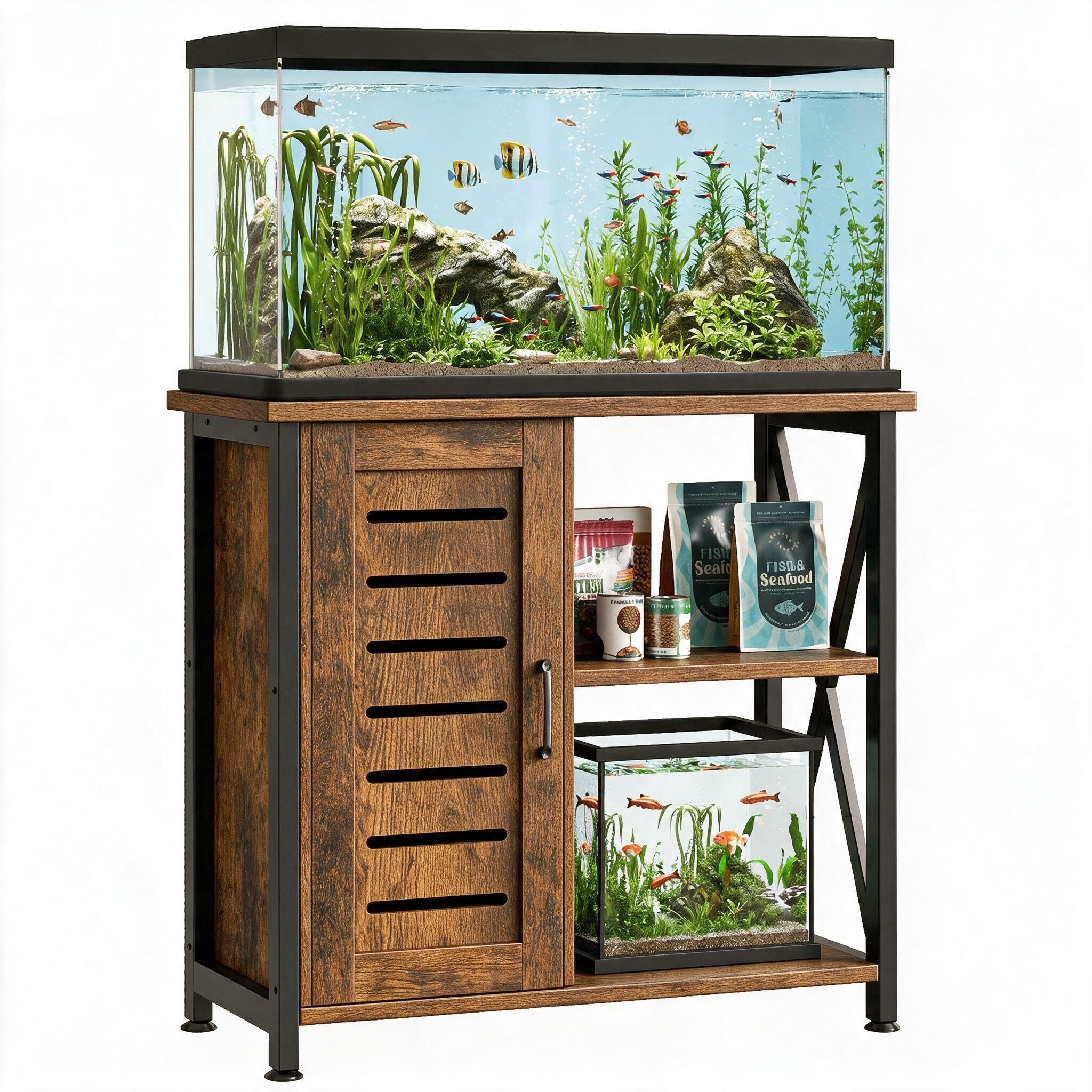 Herture Aquarium Stand with Cabinet