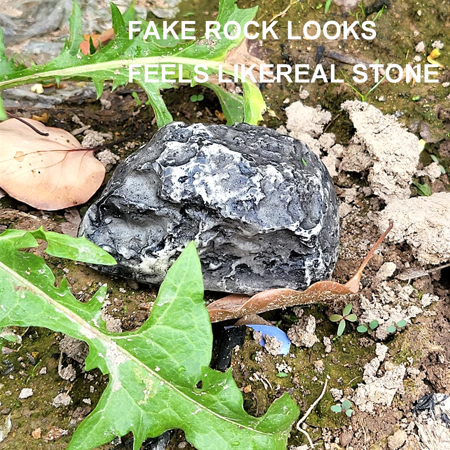 Pietra Finta Con Scomparto Segreto - Nascondiglio Chiavi Per Esterno, Geocaching, Aspetto Naturale - Foto 10