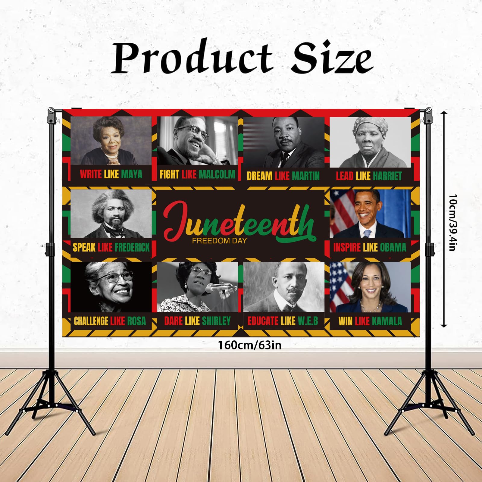 Juneteenth Backdrop Banner Decorations Freedom Day Banner, Happy Juneteenth Day Decorations June 19th 1865 Black American Independence Juneteenth Day Background Banner Decorations