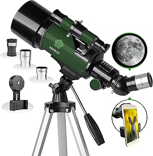 ARPBEST High Definition Telescope with Smartphone Holder & Tripod - 70mm Aperture & 400mm AZ Mount - High Power Astronomical Telescope for Kids - Beginners Telescope for Adults with Carrying Bag