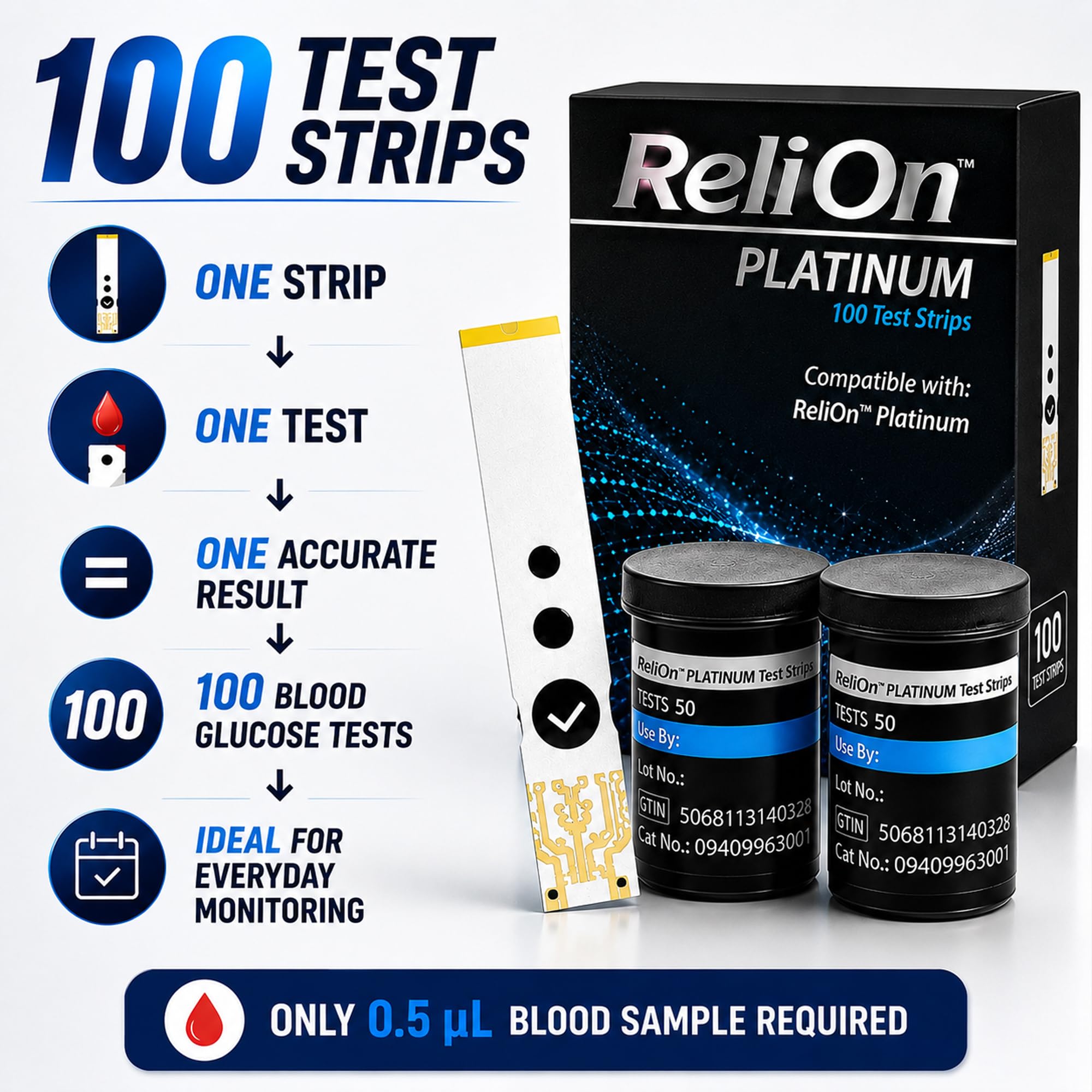 Platinum Test Strips - 100 Count for Diabetes -4