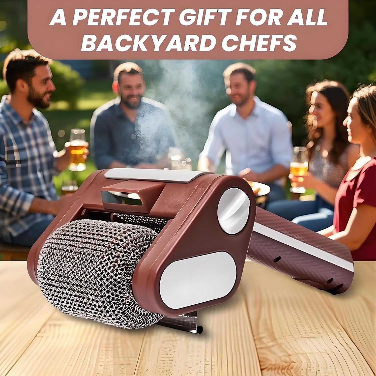Wirująca szczotka do grilla BBQ, elektryczny środek czyszczący do grilla bez włosia, bezprzewodowa szczotka czyszcząca ze stali nierdzewnej Power Roller Blasts do grilla