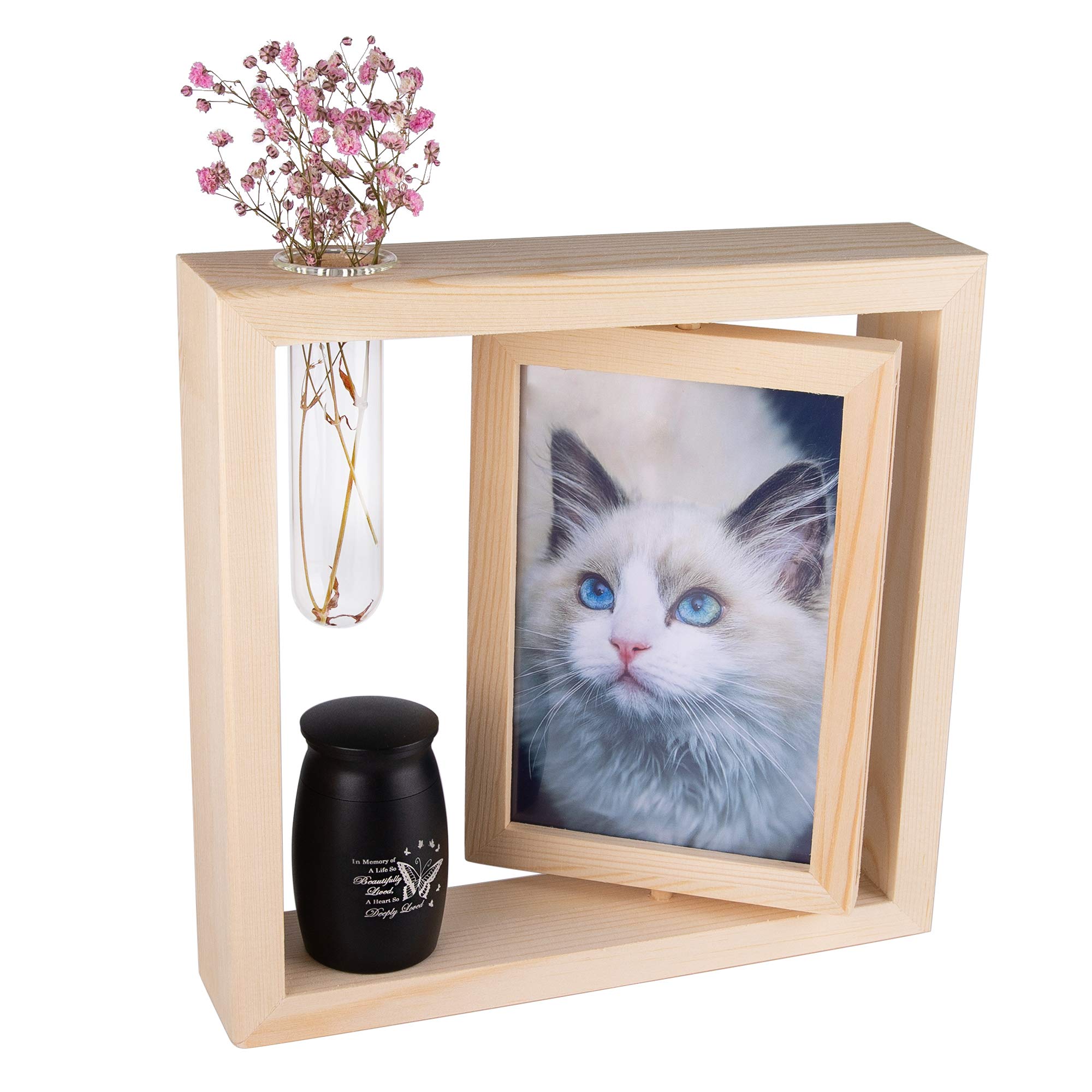 Memorial Gift Set For Loss Of Loved One - Picture Frame Holds 4x6 Photos & Small Keepsake Urn For Ashes, Sympathy Condolence Gift - View #3