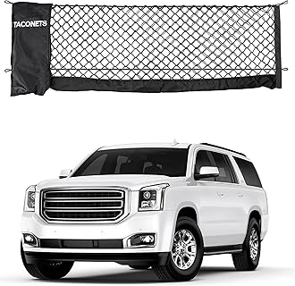 Envelope Cargo Net for Suburban | Tahoe | Yukon/XL | Escalade/ESV - Fits 2015-2025 - Upgraded 5mm Bungee - Integrated Storage Bag - Heavy Duty Hooks - Designed in USA
