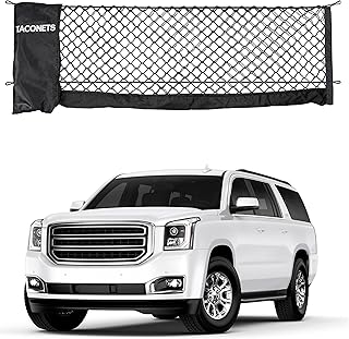 TacoNets Envelope Cargo Net for Suburban | Tahoe | Yukon/XL | Escalade/ESV - Fits 2015-Current - Upgraded 5mm Bungee - Int
