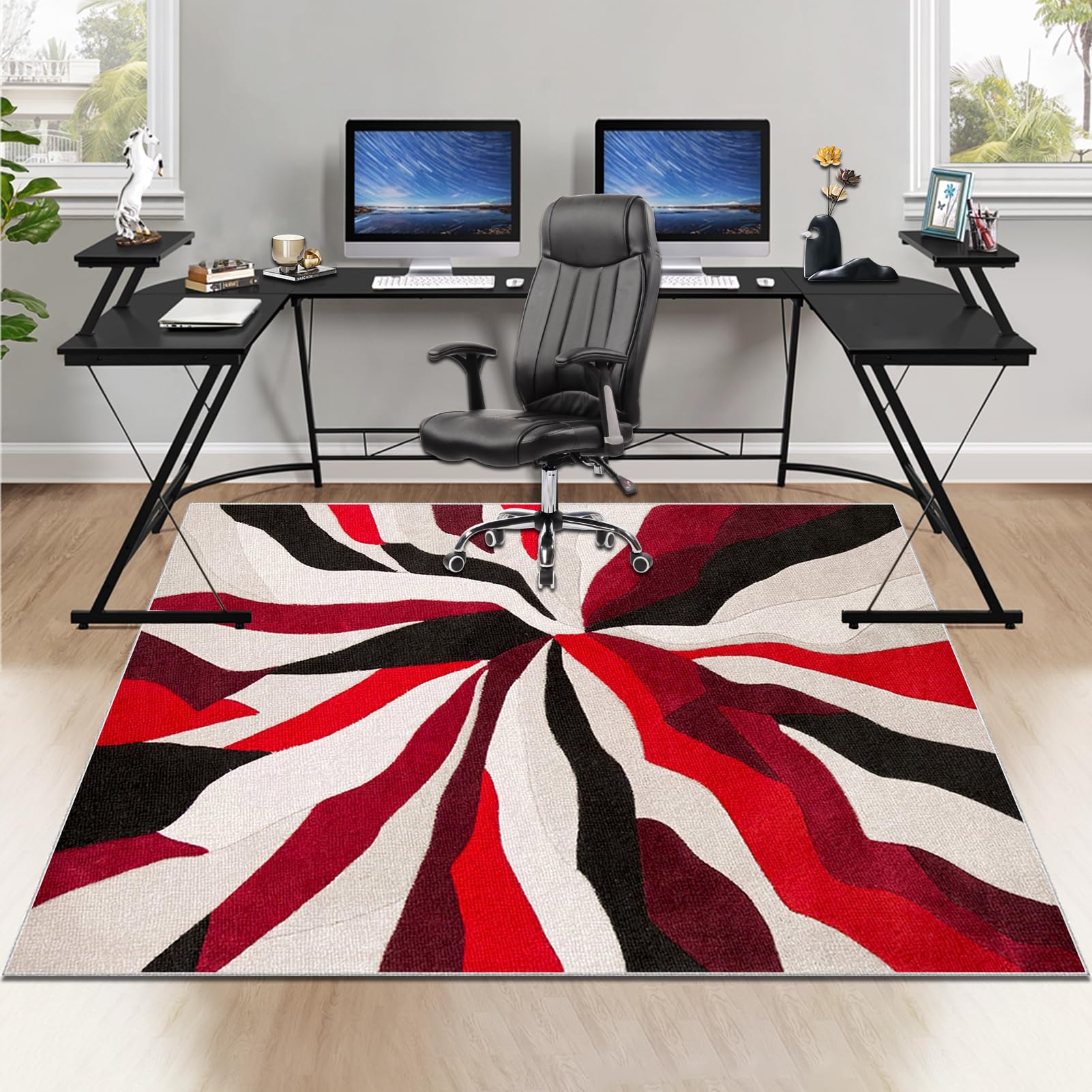 Mata na krzesło na biurko do domowego biura duży fotel gamingowy mata antypoślizgowa podkładka pod dywan i twarda podłoga wielofunkcyjna zmywalna 180 x 200 cm