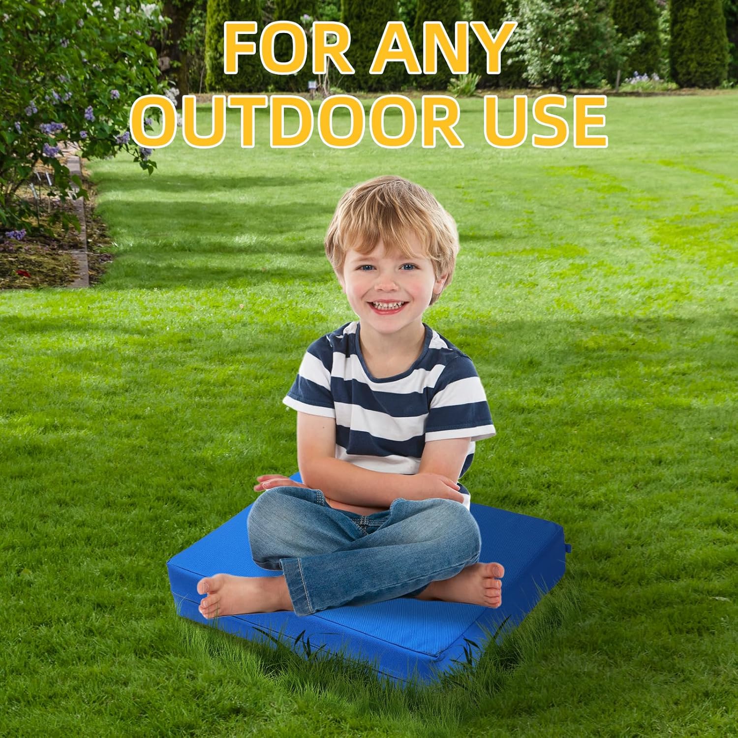 Stadium Seat Cushions 2 Pcs, 3.15" Thick Bleacher Cushion with Handle & Zipper Design, Portable Seat Pads for Outdoor Sports Events