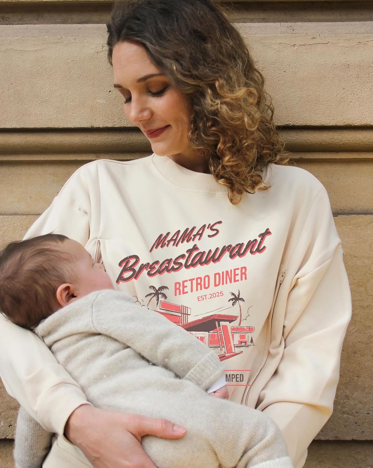 Nursing Sweatshirts for Breastfeeding Maternity Tops with Zippers Cotton Breastfeeding Shirt Pregnancy Clothes