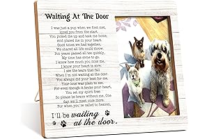 Pet Dog Cat Memorial Photo Frame - Waiting At The Door Dog...