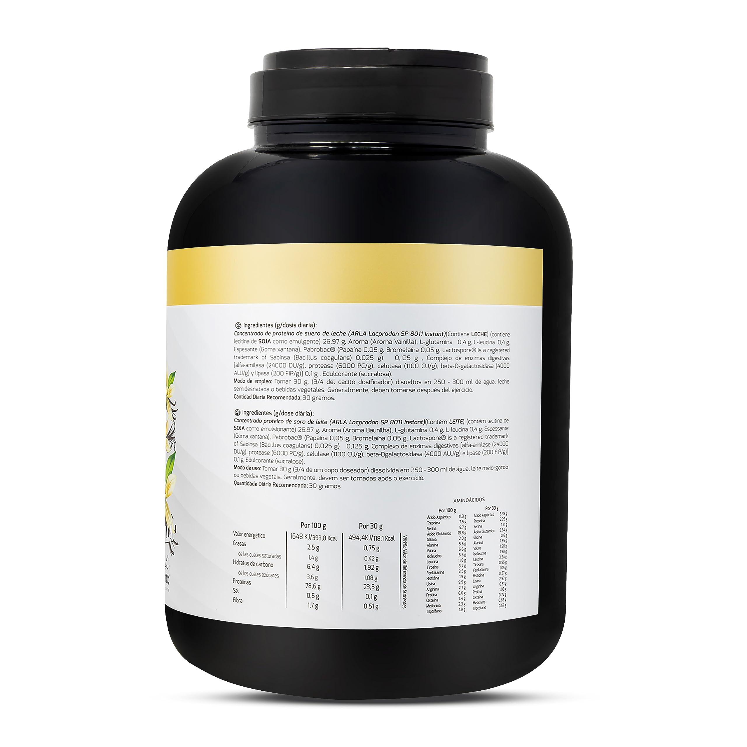 SPORT LIVE Concentrado de proteinas de suero de leche | Whey Protein en polvo con L-Glutamina y L-Leucina | Ayuda a aumentar tu masa muscular | Mejora tus batidos |Vainilla | 2 KG