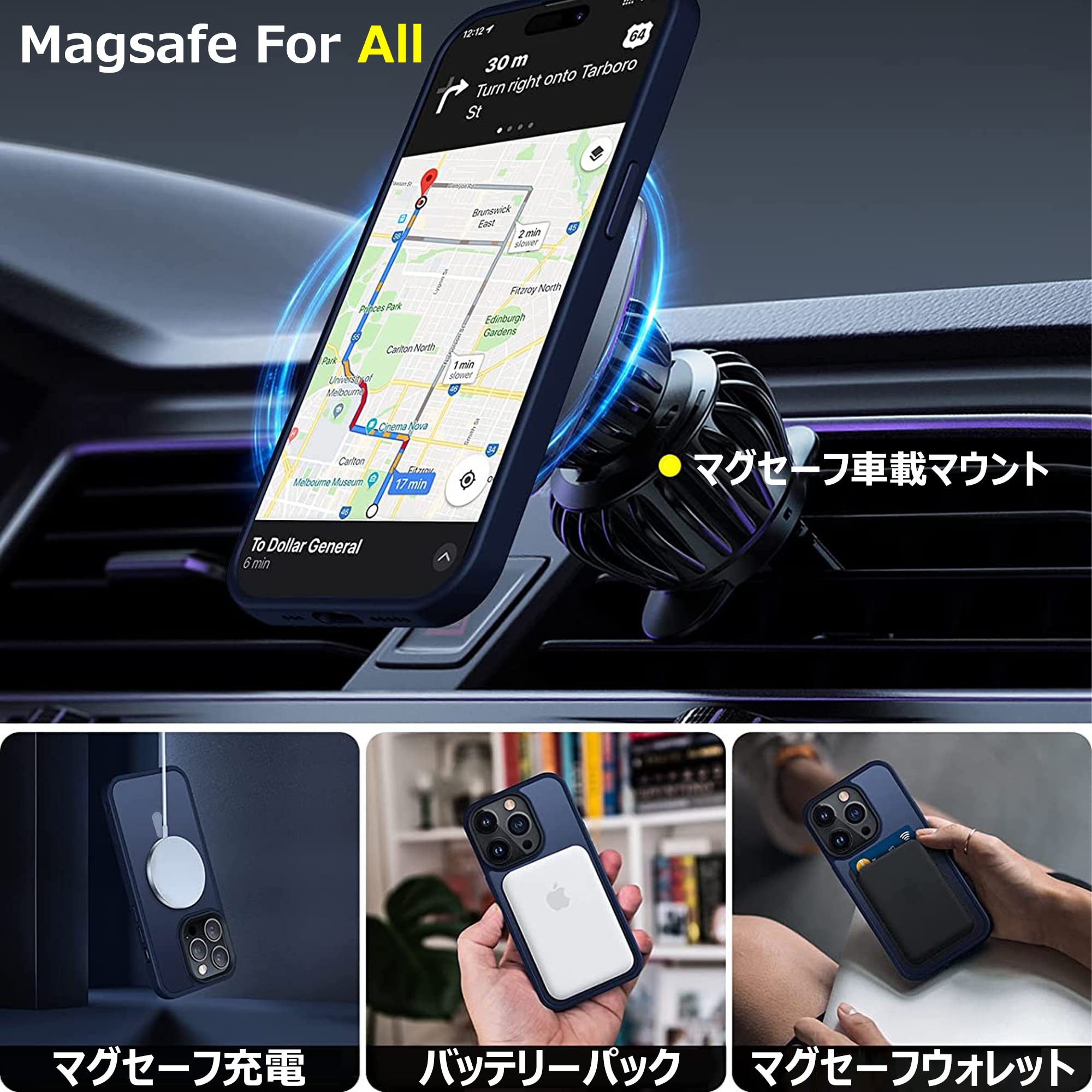Amazon.co.jp: XLAS iPhone 13 Mini Case, Magsafe, Translucent