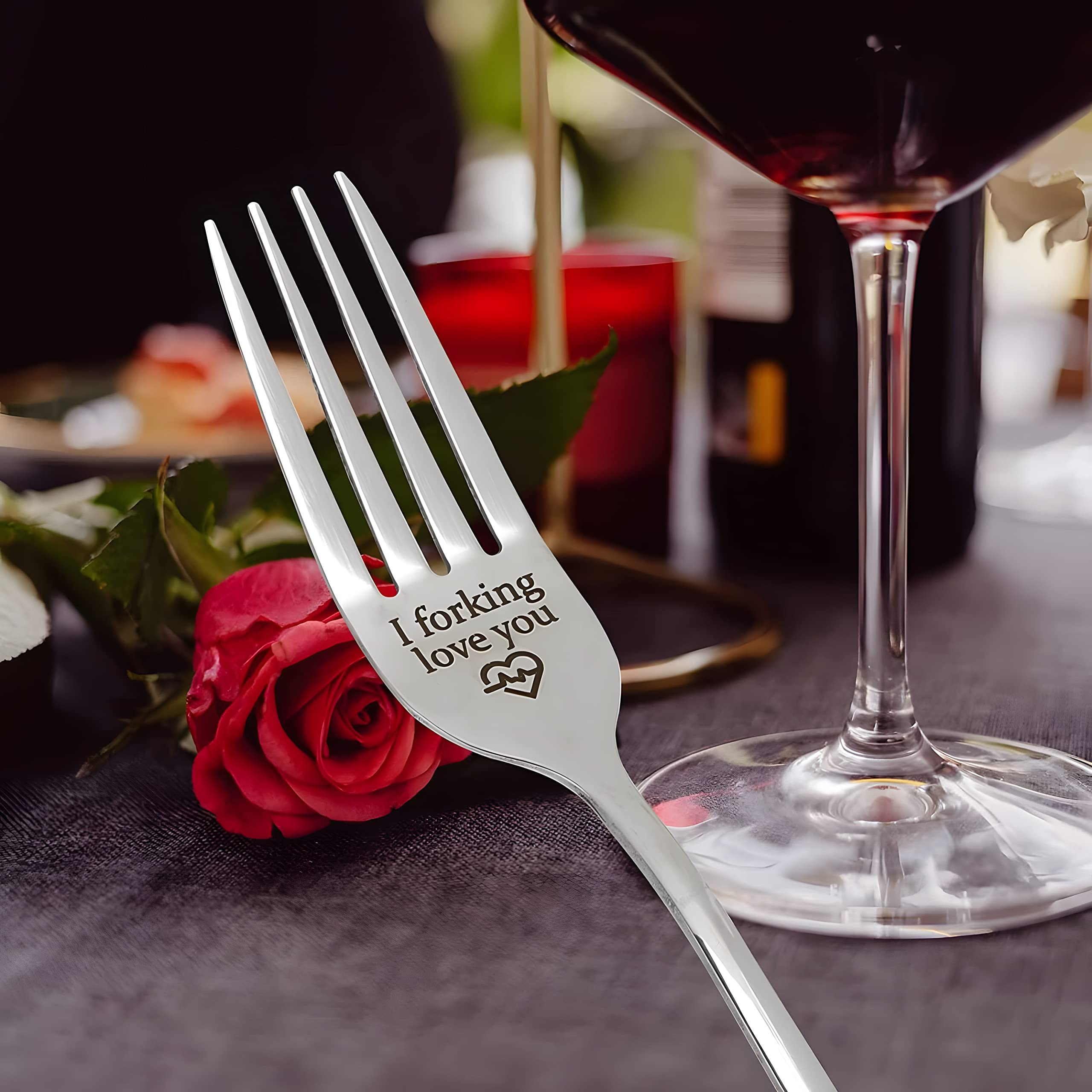 Forchette Romantiche In Acciaio Con Scritta 'Ceniamo Insieme Per Sempre' - Regalo Perfetto Per Coppie - Foto 14
