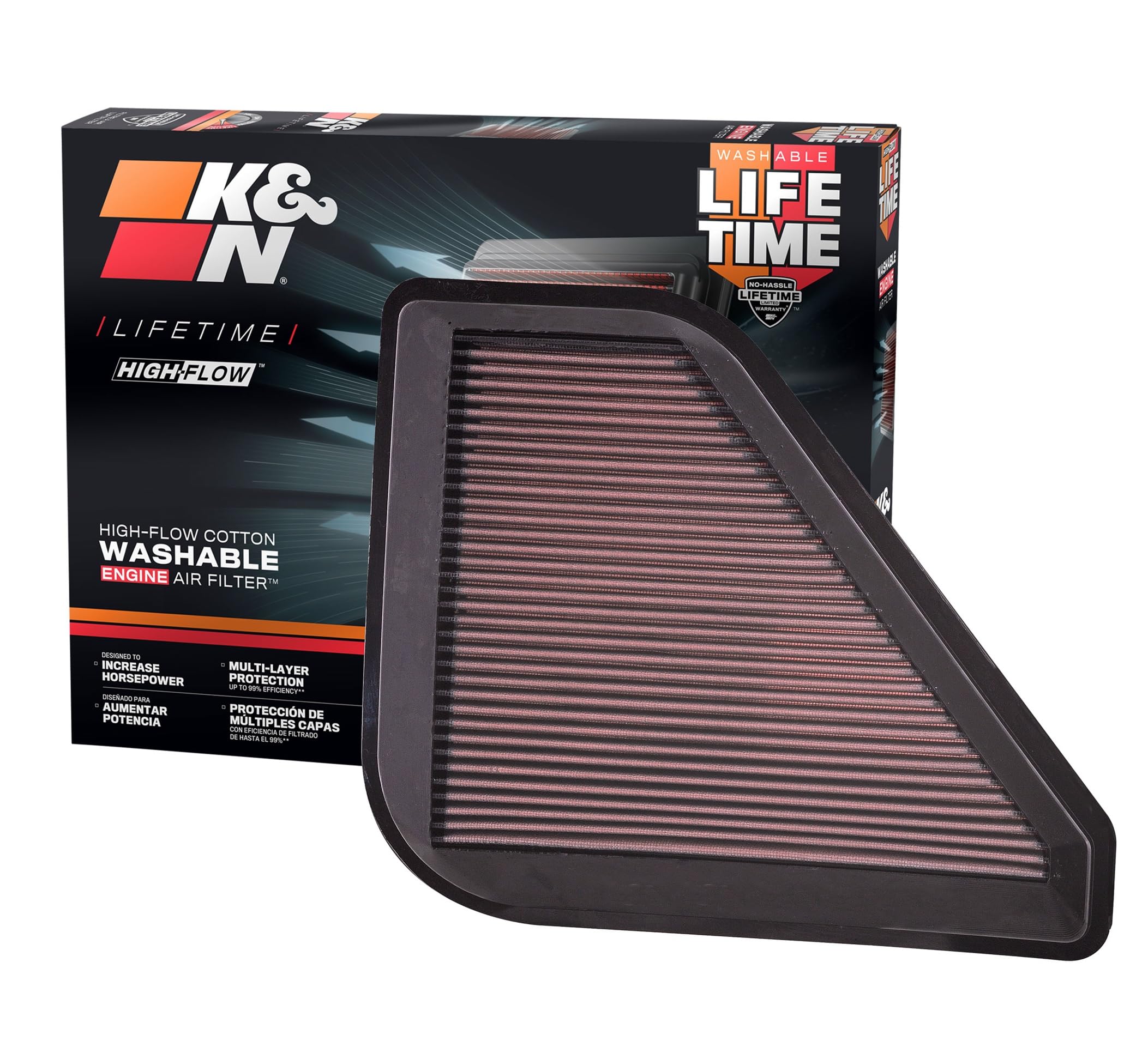 Amazon | 【並行輸入品】 K&N 純正交換 エアフィルター CHEVROLET 用