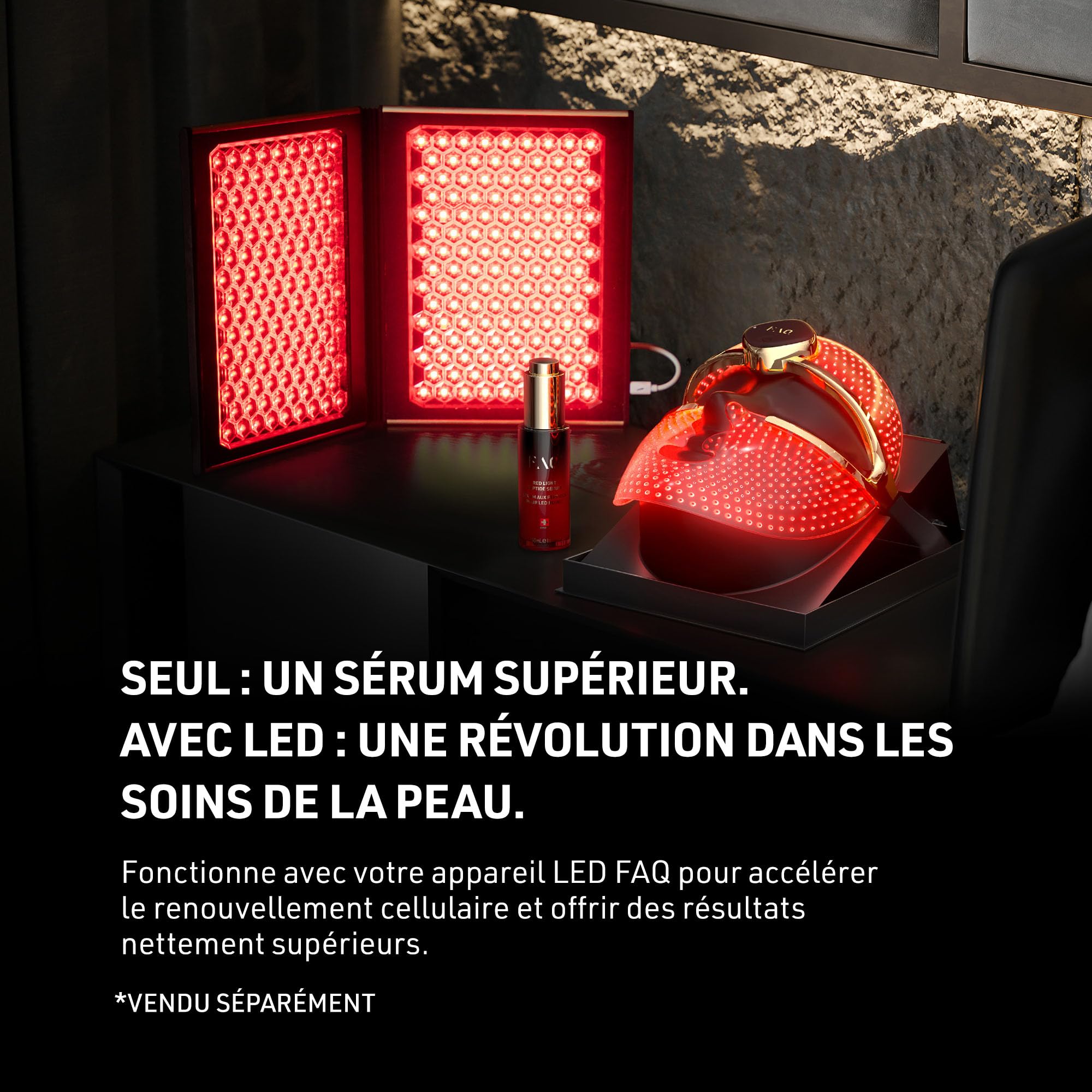 FAQ Red Light Peptide Serum – Sérum visage au collagene et acide hyaluronique, hydratant pour femmes, hommes, soin LED optimisé à l’acide hyaluronique au collagène