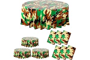 Oudain Army Green Camo Tablecloths for Parties