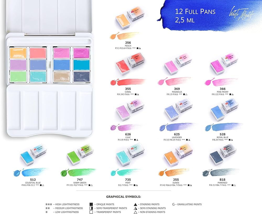 Amazon | Nevskaya Palitra ホワイトナイツ プロフェッショナル水彩