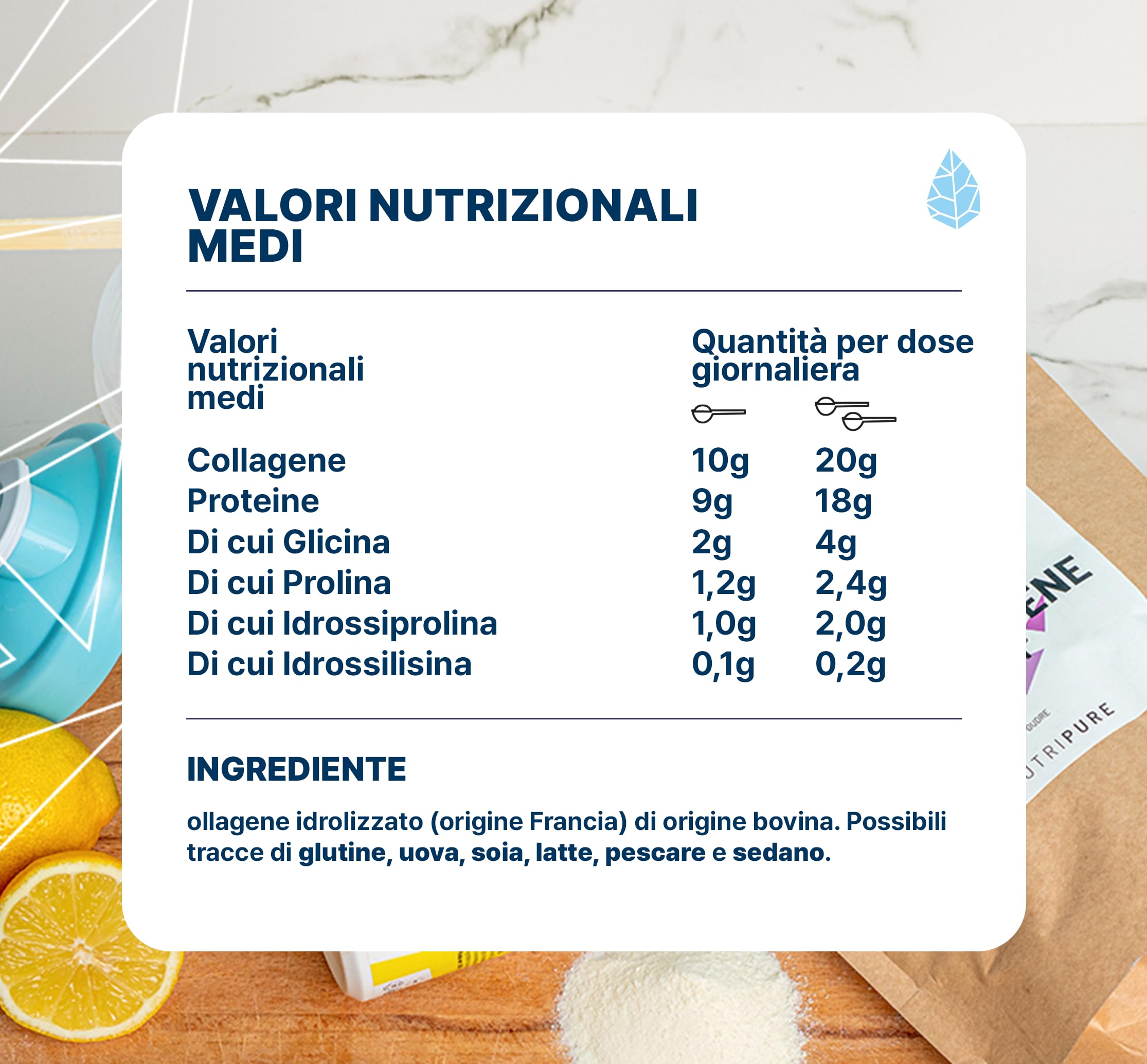Peptidi del collagene Peptan | Aminoacidi, Tipo 1 e Tipo 3| Protegge ossa e articolazioni | Gusto Neutro | Barattolo da 1,2 kg | 4 mesi | Fatto in Francia