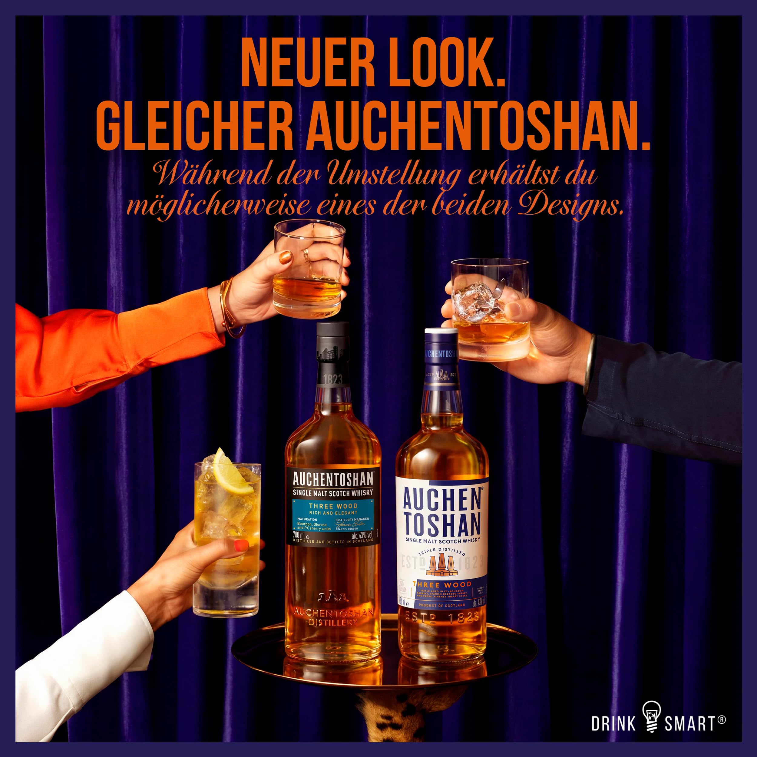 Auchentoshan Three Wood | Single Malt Scotch Whisky | mit Geschenkverpackung | karamell-nussiger Geschmack| 43% Vol | 700ml Einzelflasche