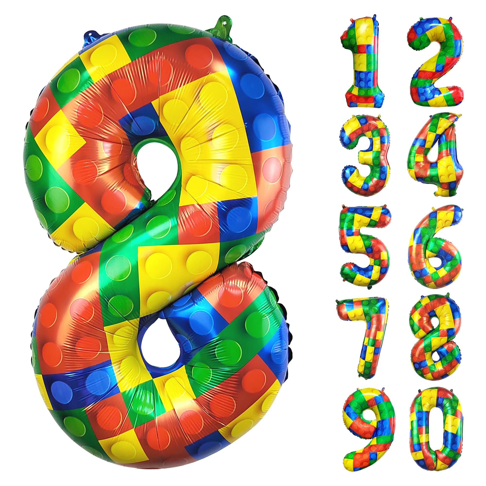 Red 0 balloon 40 Inch Giant Helium Foil Number 0 to 9 Red Balloon Birthday Wedding Party Digital Decorations (Number 0) — view 472