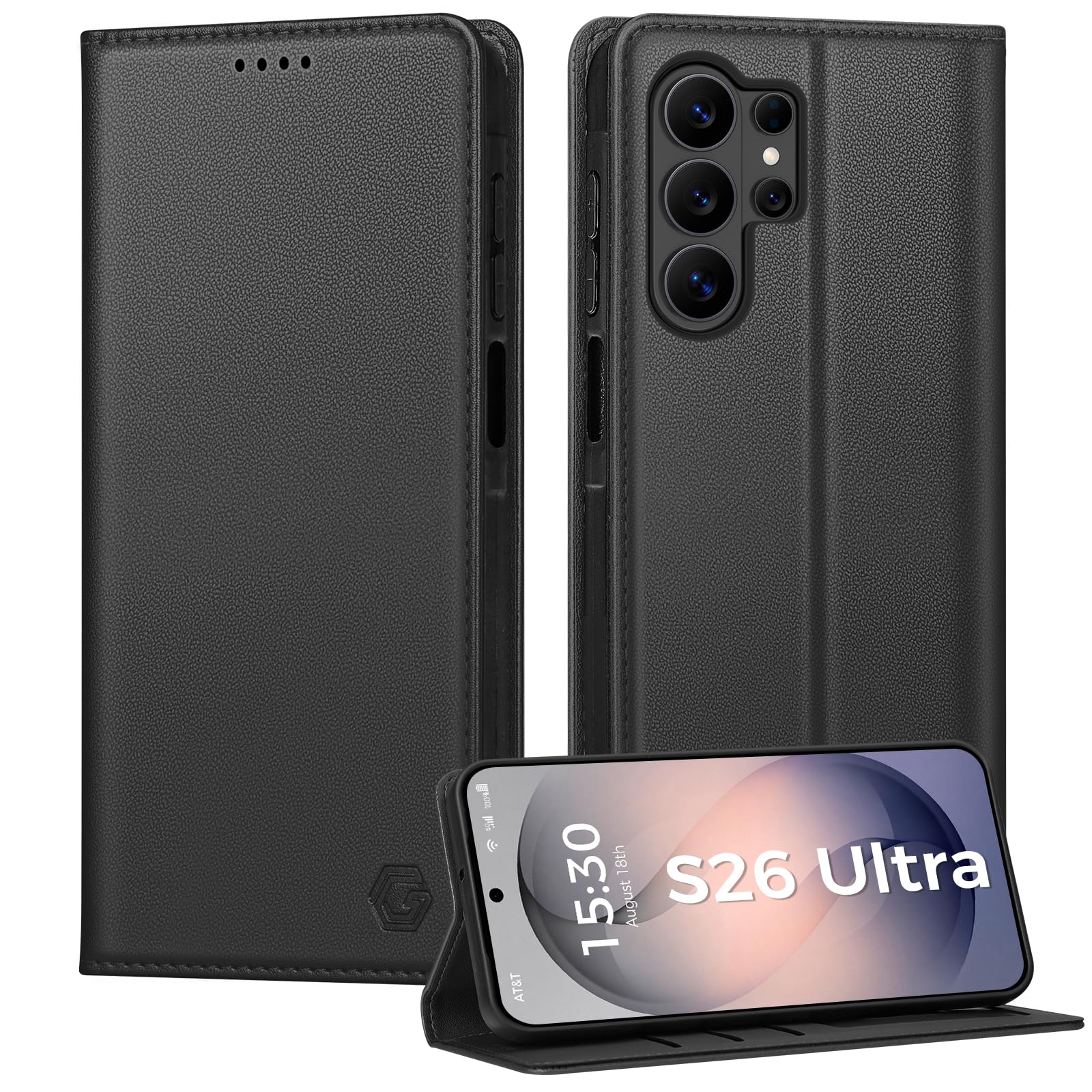 Kirnntca Handyhülle für Samsung Galaxy S26 5G Hülle, Kartenfach Premium PU Leder Klapphülle Schutzhülle, Standfunktion Tasche Flip Case für Samsung Galaxy S26 5G