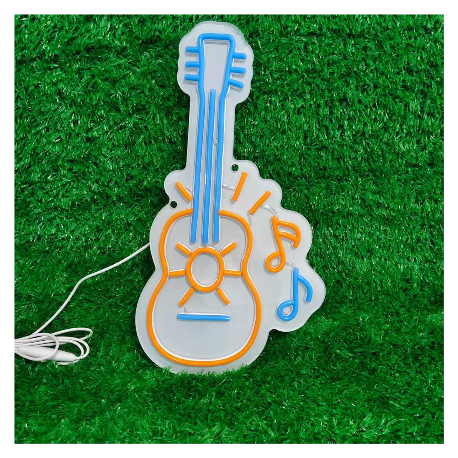 Insegna al Neon Insegna Al Neon Per Chitarra, Musica, Studio Di Registrazione Musicale, Bar, Ristorante, Negozio, Decorazione Da Parete 48x28.2cm