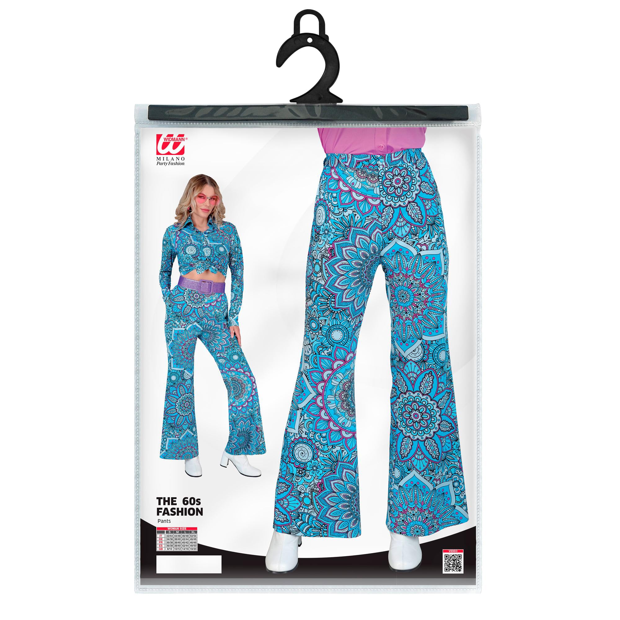 W WIDMANN MILANO Party Fashion Jaren '60 Broek Voor Dames Hippie Reggae Flower Power Disco Fever Slagmove 2706991554