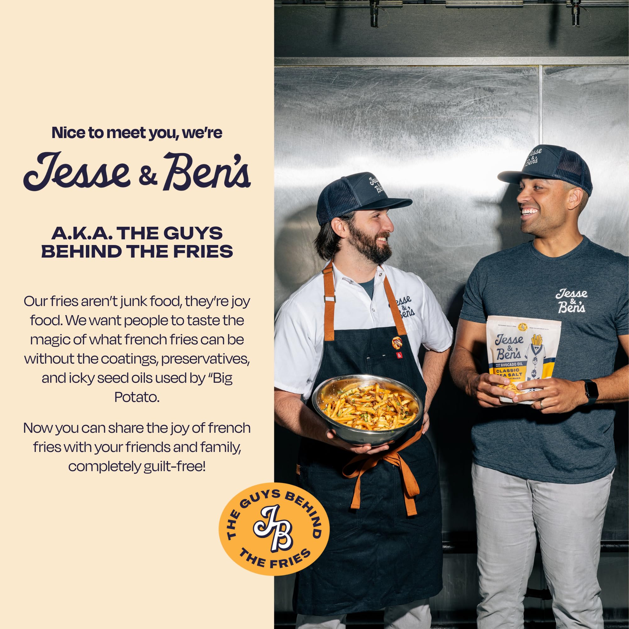 Jesse Bens House-Cut Tallow Sea Salt Fries Made with Grass-Fed Beef Tallow Gluten-Free Non-GMO Frozen Potatoes Healthy Snack — view 8