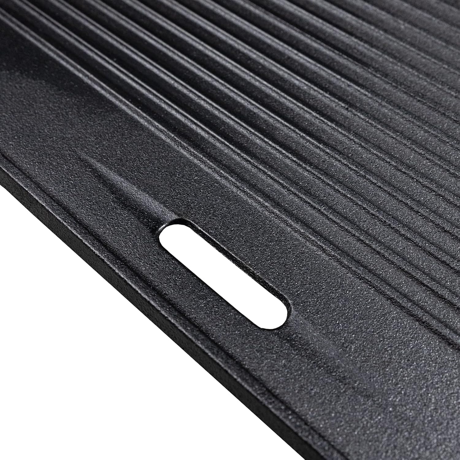 GP1 Piastra girevole in ghisa per barbecue serie PRO/RED, accessorio universale, 4,15 kg, 40 x 30 cm, smalto scanalato e liscio, nero massiccio