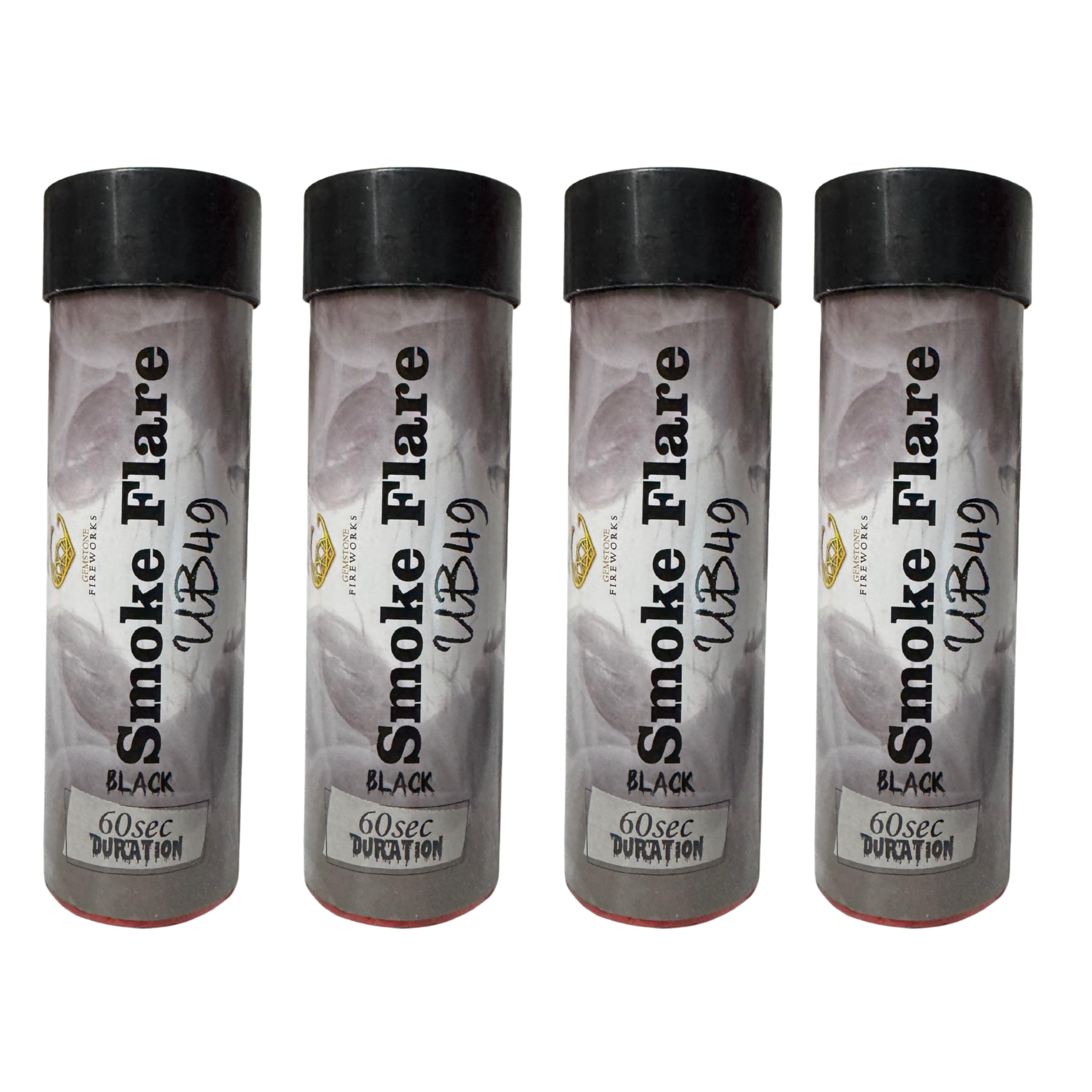 Pack of 4 Ring Pull Smoke Grenades Ideal for Paintball Weddings Photoshoots & Special Effects (BLACK)