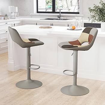 Baolande カウンターチェア 2脚セット ブラック PUフェイクレザー BAOLANDEカウンターチェア2脚セットバースツール2脚セットモダン回転PU