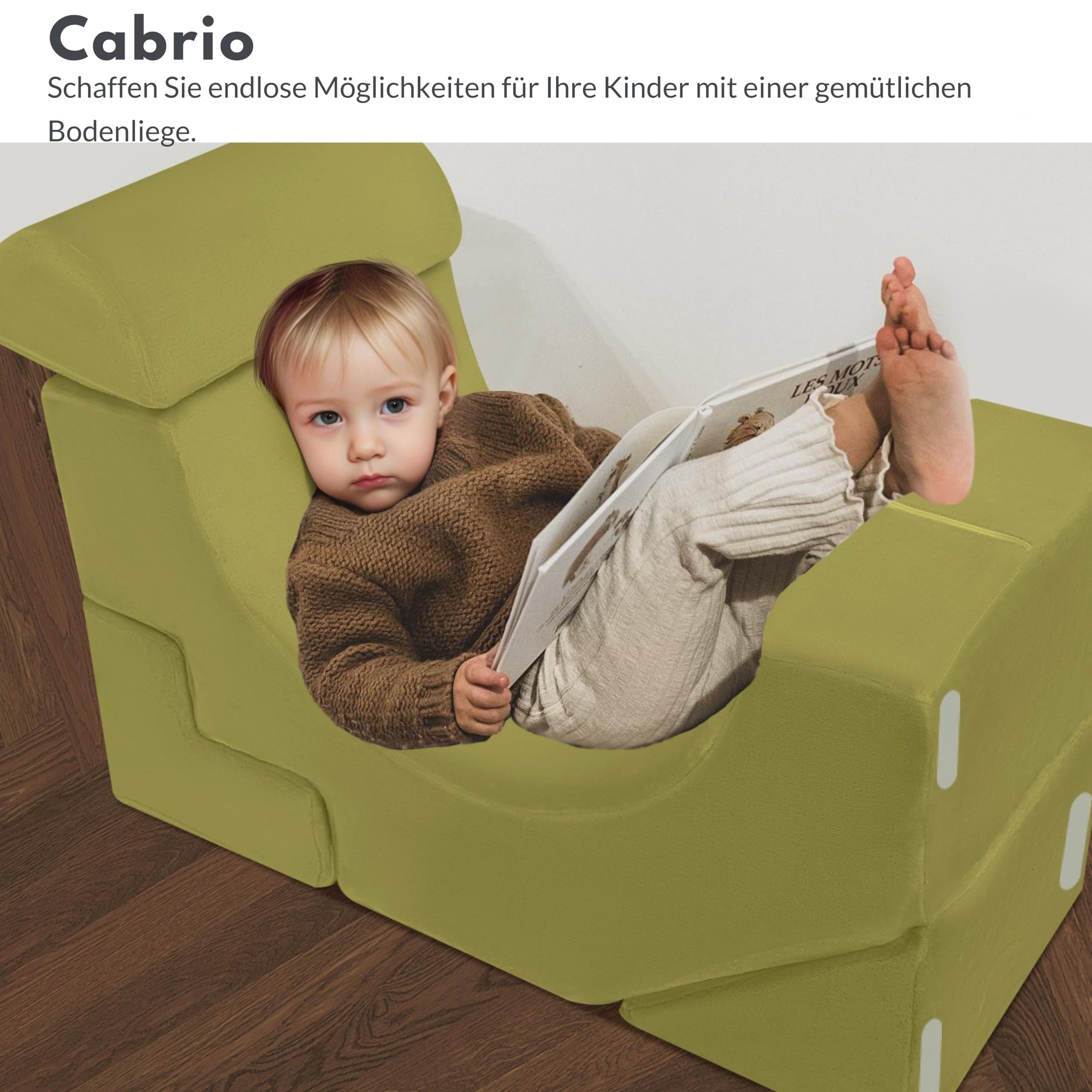 MeMoreCool - Divano pieghevole in schiuma per camera da letto per bambini, con funzione seduta e letto, morbido mini divano con fodera rimovibile