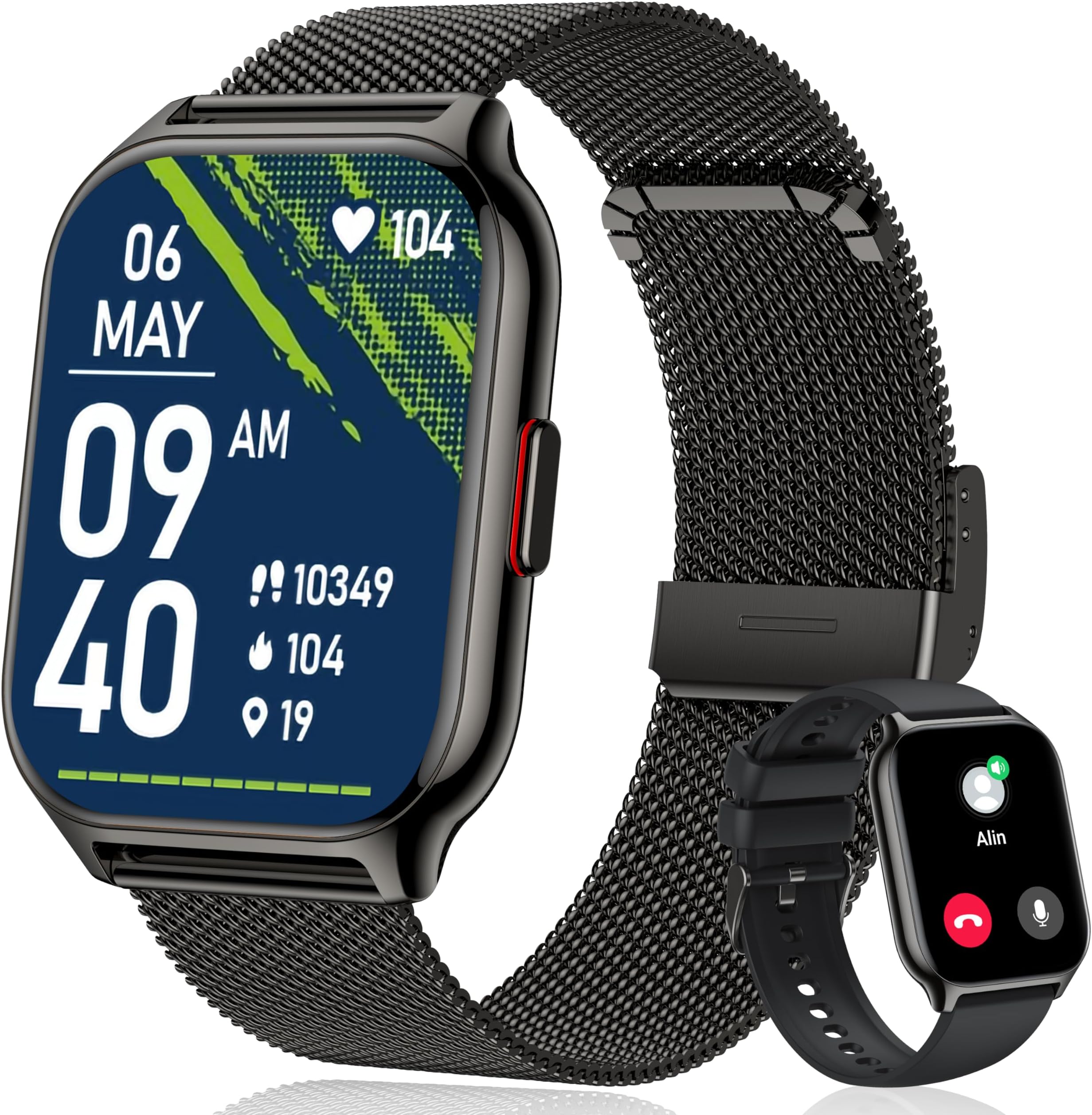 Smart Watch 45mm for Women Men(Dial/Answer Calls), 2.0" Fitness Tracker Watch with Heart Rate/Blood Pressure/Blood Oxygen Monitor for Android iOS