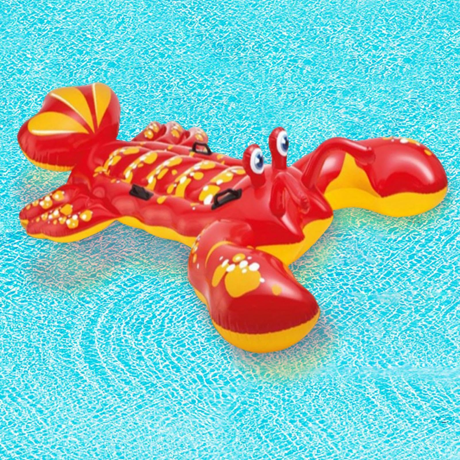 Pool Schwimmring Aufblasbares Schwimmreifen Schwimmring Spielzeug Lounge aus PVC für Kinder Erwachsene für Garten Badesee Strandaufenthalt, Hummer 213x137cm