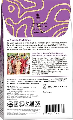 Miniatura 2 de Trufas negras orgánicas chocolate oscuro 420 onzas caja de 8