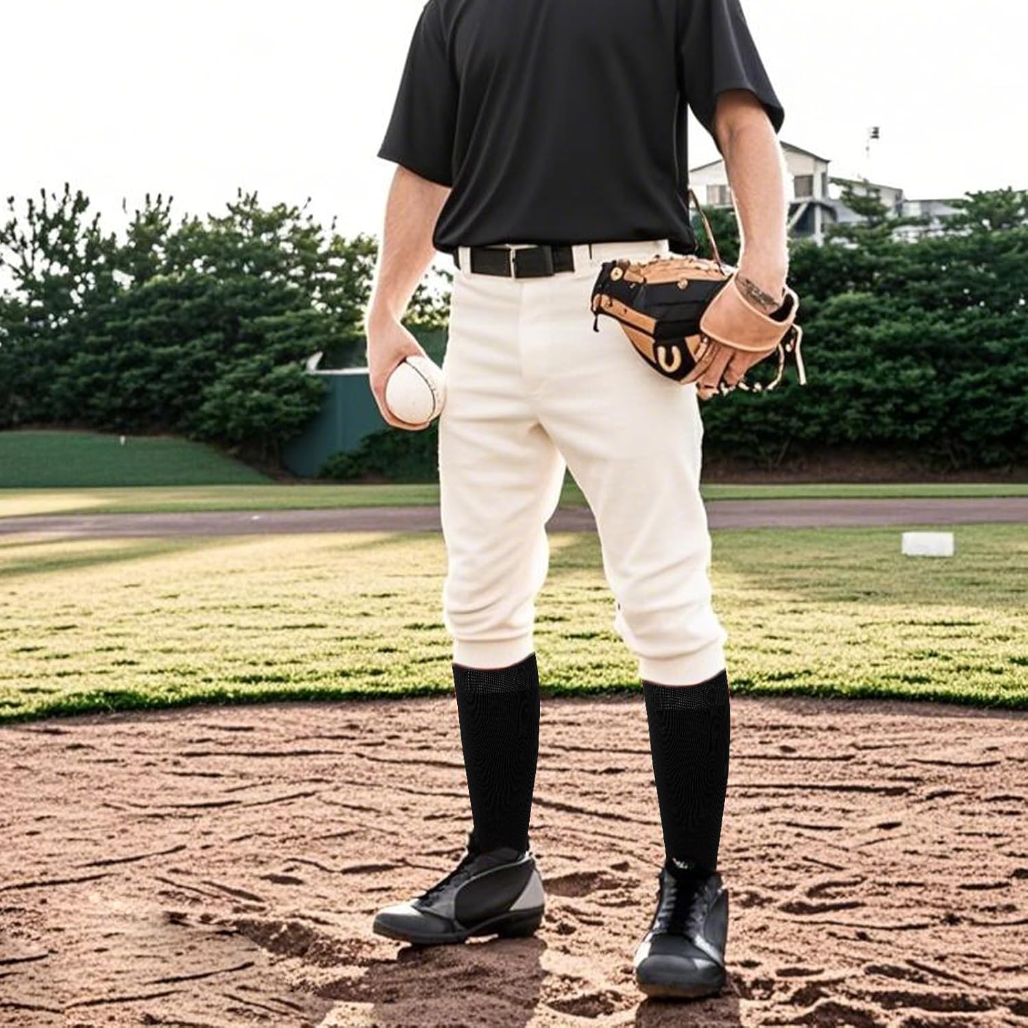 Baseball Socks and Belt Combo Set Youth Adult Knee-High Sock Men Adjustable Softball Socks and Belt for Boys Girls - Image 7